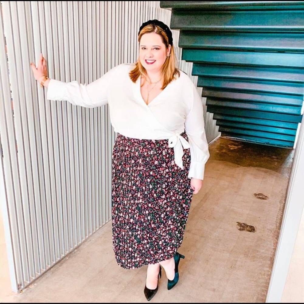 Ulla Popken White Wrap Top